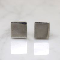 Mid Century Minimalist Sterling Silver Cufflinks