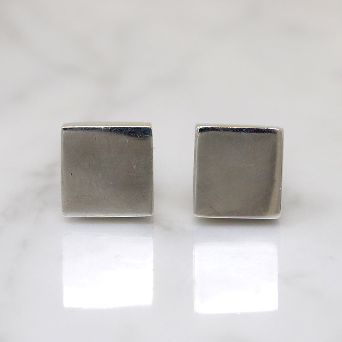 Mid Century Minimalist Sterling Silver Cufflinks