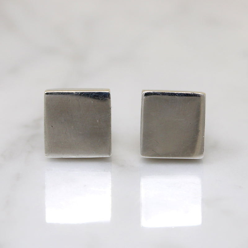 Mid Century Minimalist Sterling Silver Cufflinks