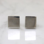 Mid Century Minimalist Sterling Silver Cufflinks