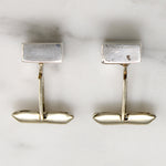 Mid Century Minimalist Sterling Silver Cufflinks