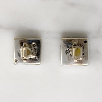 Mid Century Minimalist Sterling Silver Cufflinks