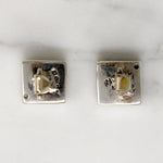 Mid Century Minimalist Sterling Silver Cufflinks