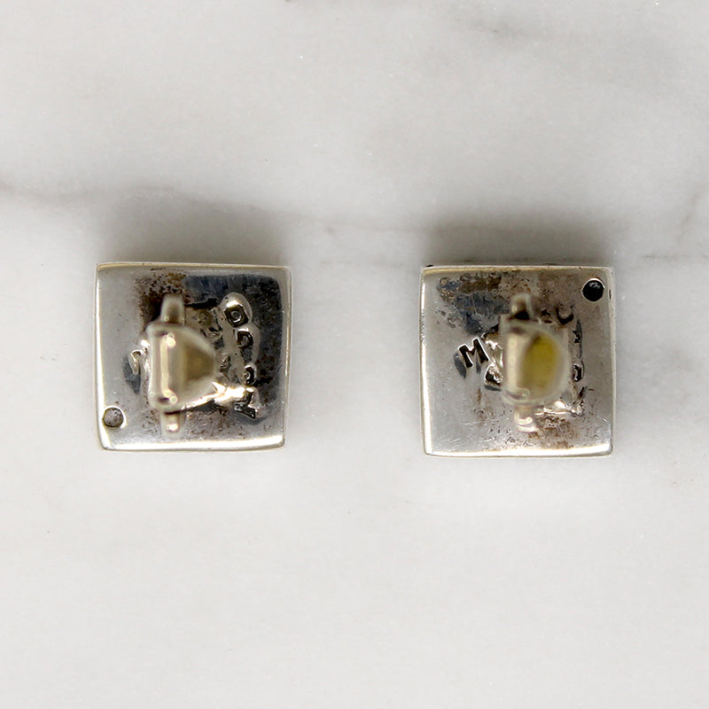 Mid Century Minimalist Sterling Silver Cufflinks