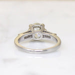 Pale Yellow 1.5ct Diamond in Icy Platinum Wedding Set