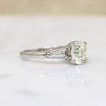 Pale Yellow 1.5ct Diamond in Icy Platinum Wedding Set