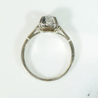 Striking Art Moderne Diamond Solitaire Ring