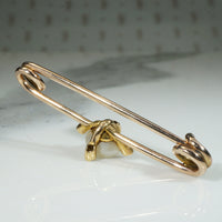 Gold Safety Pin with Pearl & Diamond Embellishment