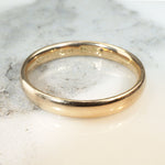 Glossy Gold Comfort Fit Wedding Band