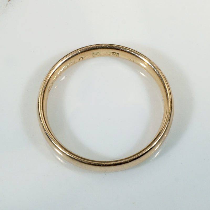 Glossy Gold Comfort Fit Wedding Band