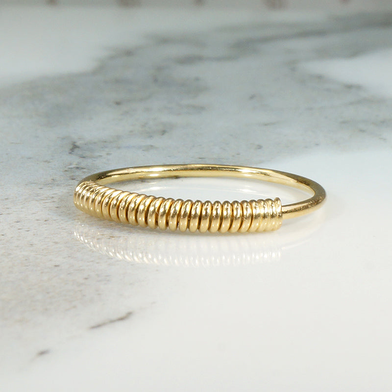 Fun 18k Yellow Gold Coil Ring – GSL