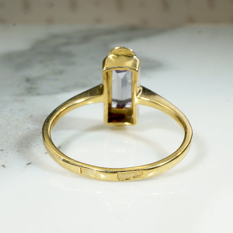 Russian Color Change Corundum 18k Ring