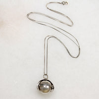 Amazing Edwardian Orb Locket in Sterling Silver