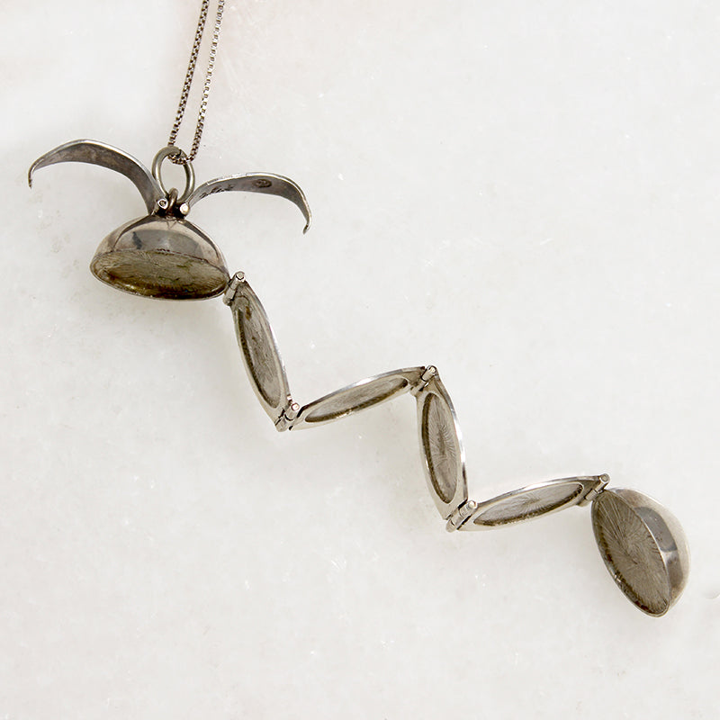 Amazing Edwardian Orb Locket in Sterling Silver