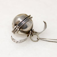 Amazing Edwardian Orb Locket in Sterling Silver