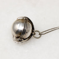 Amazing Edwardian Orb Locket in Sterling Silver