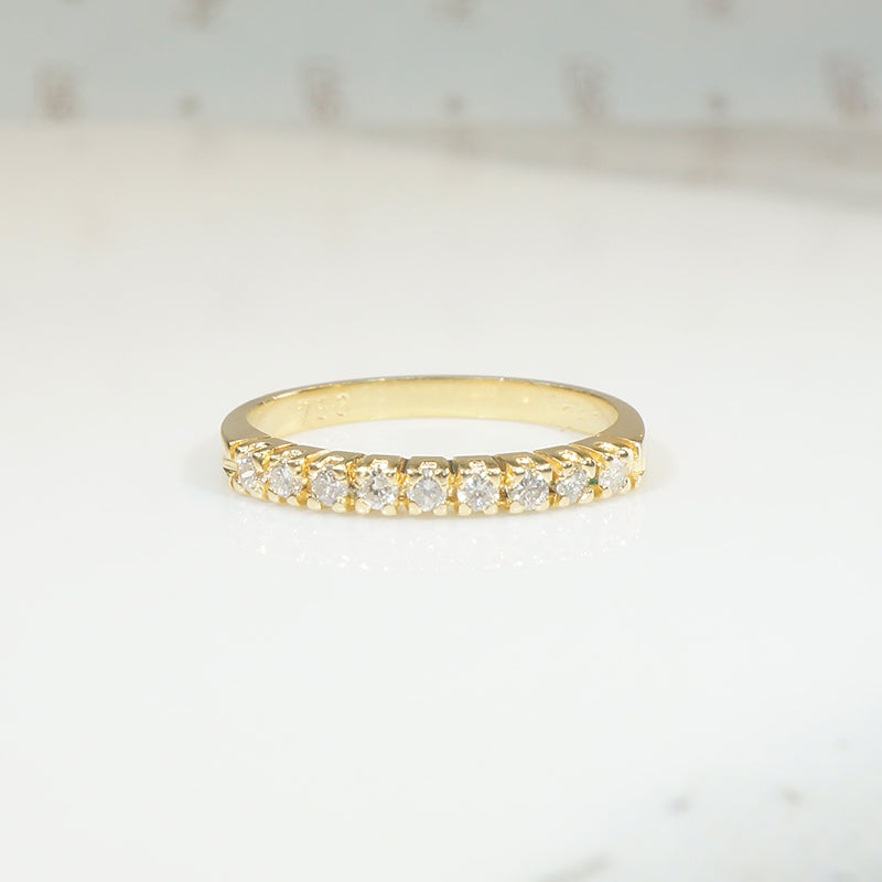 Vintage 18k Gold Diamond Band