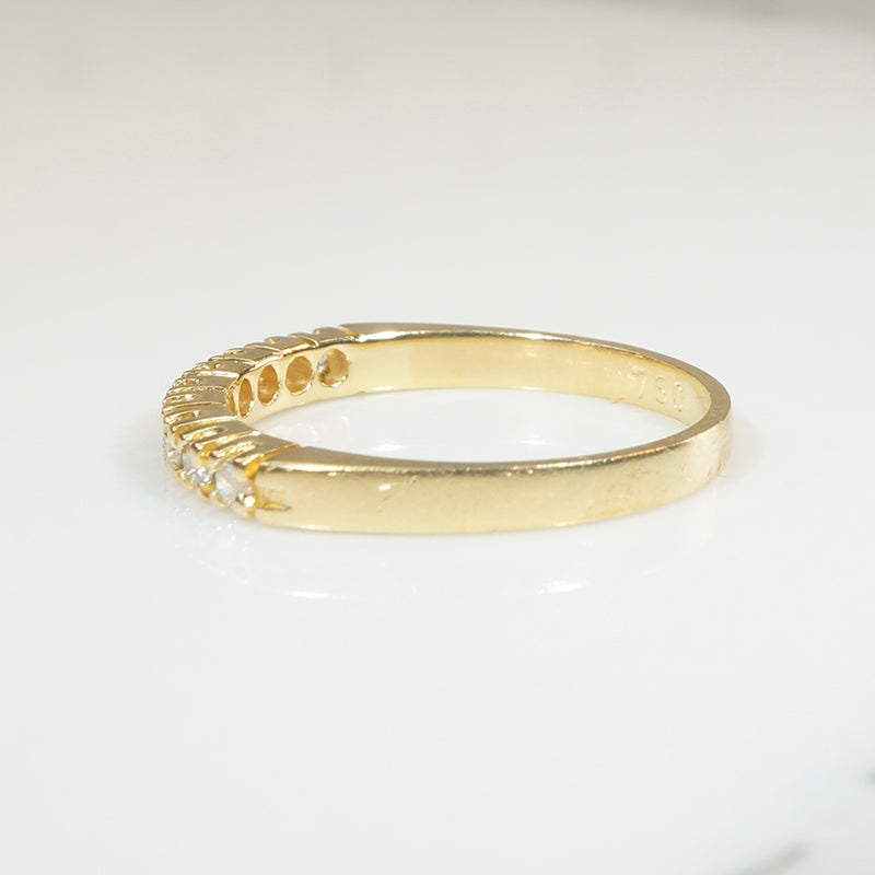 Vintage 18k Gold Diamond Band