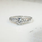 Granat Bros. Platinum and Diamond Engagement Ring