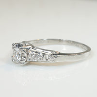Granat Bros. Platinum and Diamond Engagement Ring