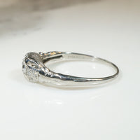 Adorable Art Deco Diamond & Platinum Buckle Ring
