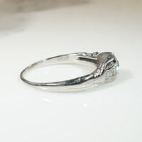 Adorable Art Deco Diamond & Platinum Buckle Ring