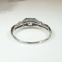 Adorable Art Deco Diamond & Platinum Buckle Ring