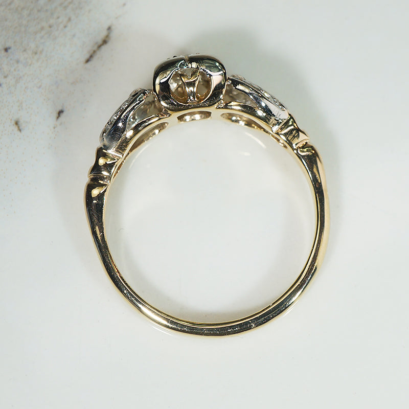 Sweetest 1930s Diamond Buckle Ring