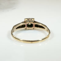 Unusual Retro Solitaire with Old Mine Cut Diamond