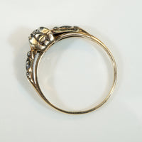 Unusual Retro Solitaire with Old Mine Cut Diamond