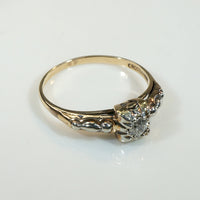 Unusual Retro Solitaire with Old Mine Cut Diamond