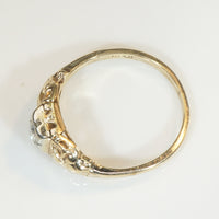Fresh Floral Diamond & Two-Tone Gold 1930s Engagement Ring
