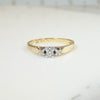 Diamond Trio Two-Tone Engagement Ring