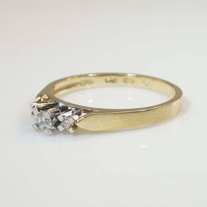 Diamond Trio Two-Tone Engagement Ring