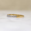 English Deco 18ct Gold & Platinum Diamond Band