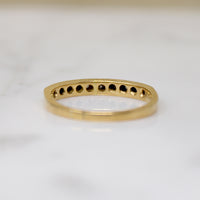 English Deco 18ct Gold & Platinum Diamond Band