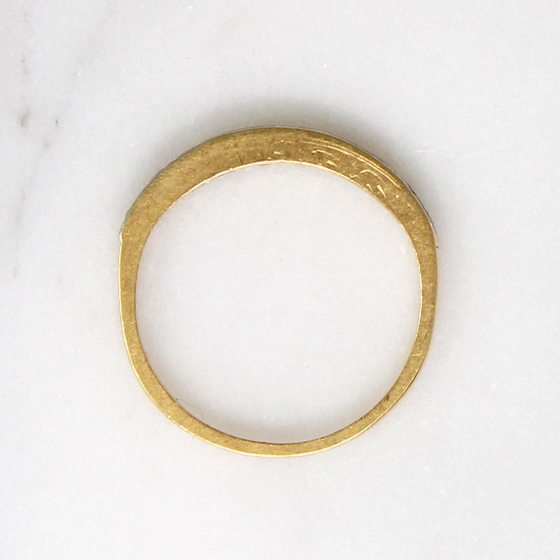 English Deco 18ct Gold & Platinum Diamond Band