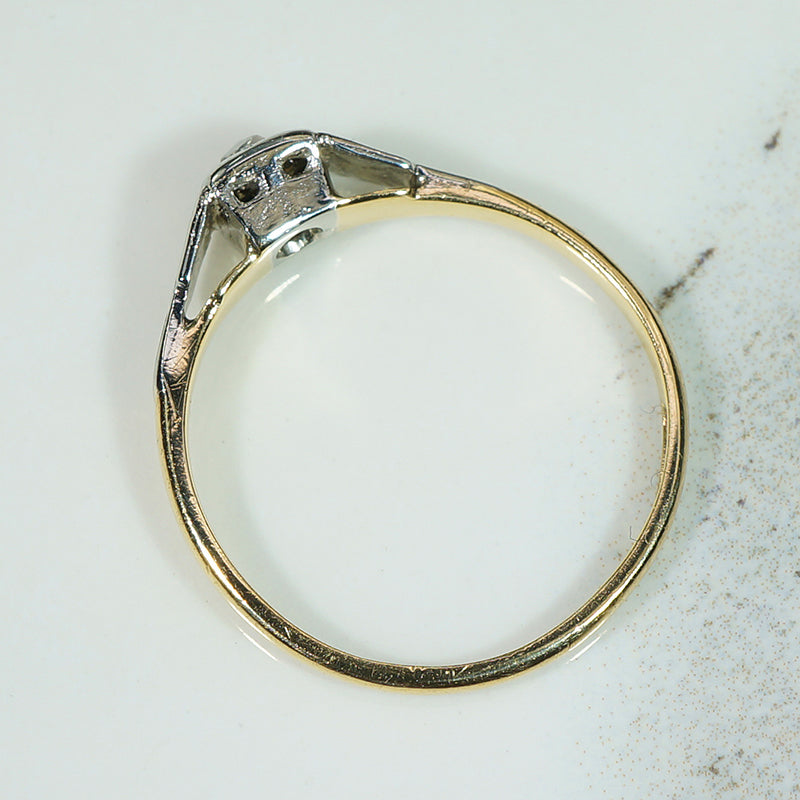 Deco Rose Cut Diamond Engagement Ring
