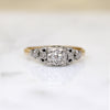 Old European Cut Diamond in Ornate English Ring