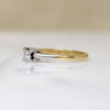 Platinum & 18ct Gold Retro Diamond Solitaire Ring