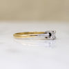 Platinum & 18ct Gold Retro Diamond Solitaire Ring