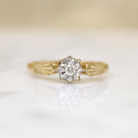 Starry English Platinum & 18ct Diamond Ring