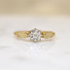 Starry English Platinum & 18ct Diamond Ring