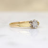 Starry English Platinum & 18ct Diamond Ring