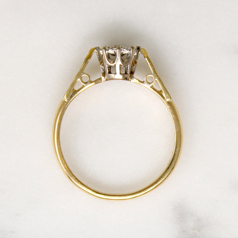 Starry English Platinum & 18ct Diamond Ring