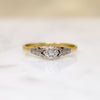 Darling Two-Tone English Diamond Engagement Ring