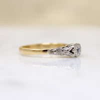 Darling Two-Tone English Diamond Engagement Ring