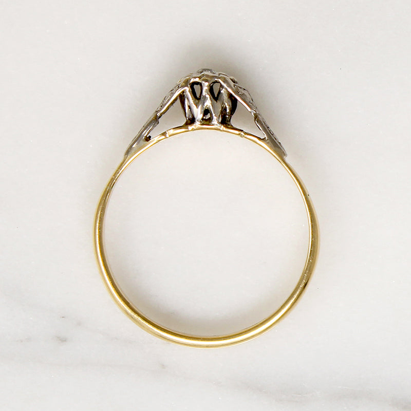 Darling Two-Tone English Diamond Engagement Ring