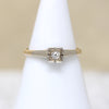 Flirty Old Mine Cut Diamond in 9ct Gold & Platinum Solitaire