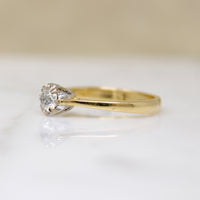 Simply Lovely English Old European Cut Diamond Solitaire